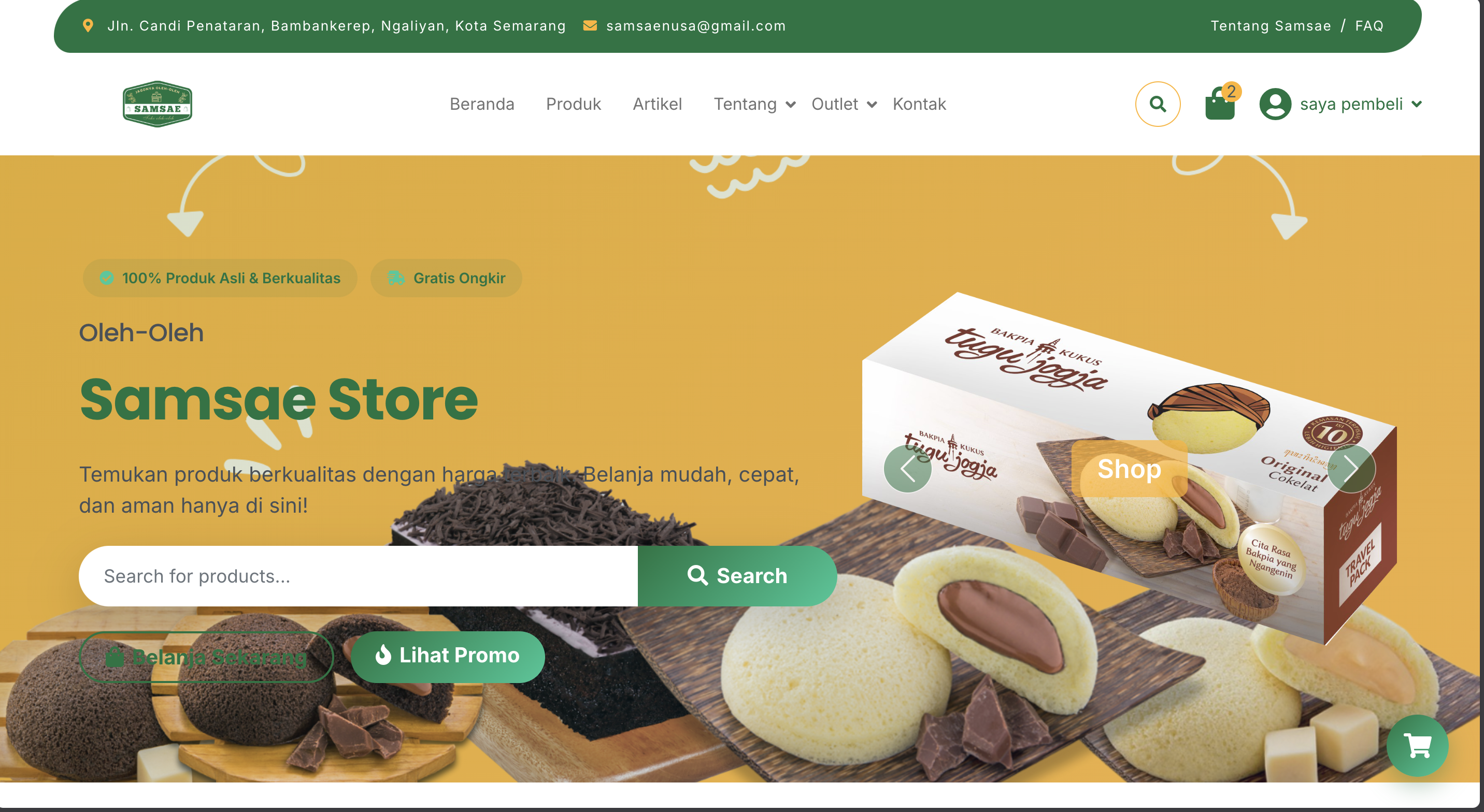 E-commerce website development for food purchases with Midtrans payment integration.